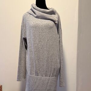 Gray Cowl Neck Tunic Sweater